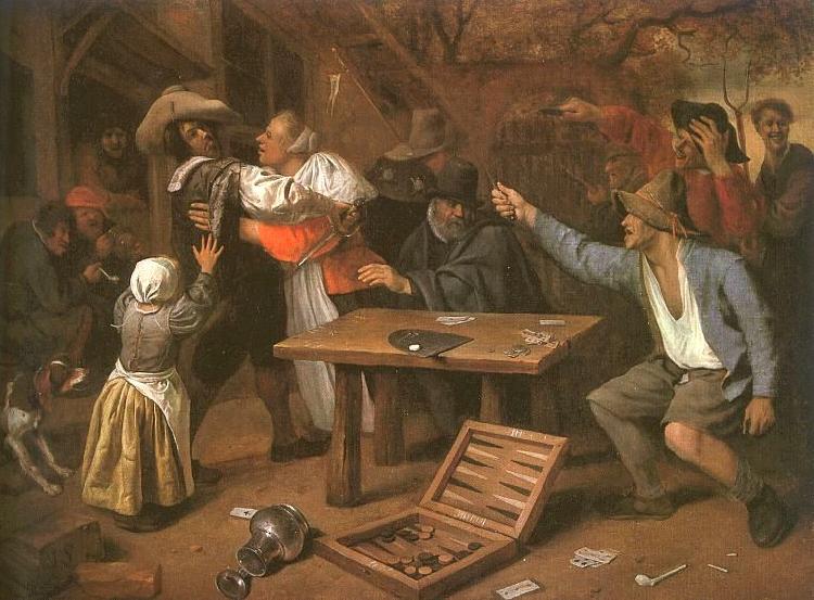 Jan Steen Card Players Quarreling oil painting image